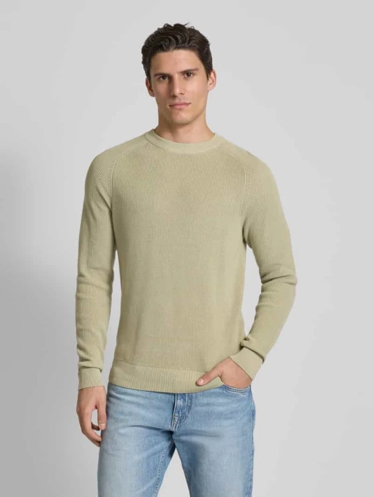 Zdjęcie produktu Sweter z dzianiny z okrągłym dekoltem model ‘OLIVER’ Casual Friday Khaki