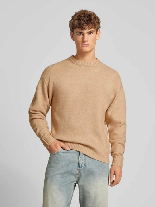 Zdjęcie produktu Sweter z dzianiny z dodatkiem wełny Model 'OLLIE' Jack&Jones Beżowy