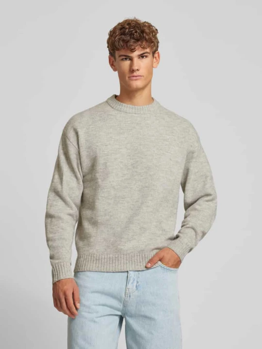 Zdjęcie produktu Sweter z dzianiny z dodatkiem wełny Model 'OLLIE' Jack&Jones Jasnoszary melanż