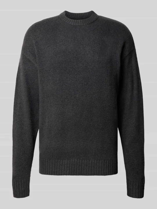 Zdjęcie produktu Sweter z dzianiny z okrągłym dekoltem model 'SOHO OLLIE' Jack&Jones Antracytowy