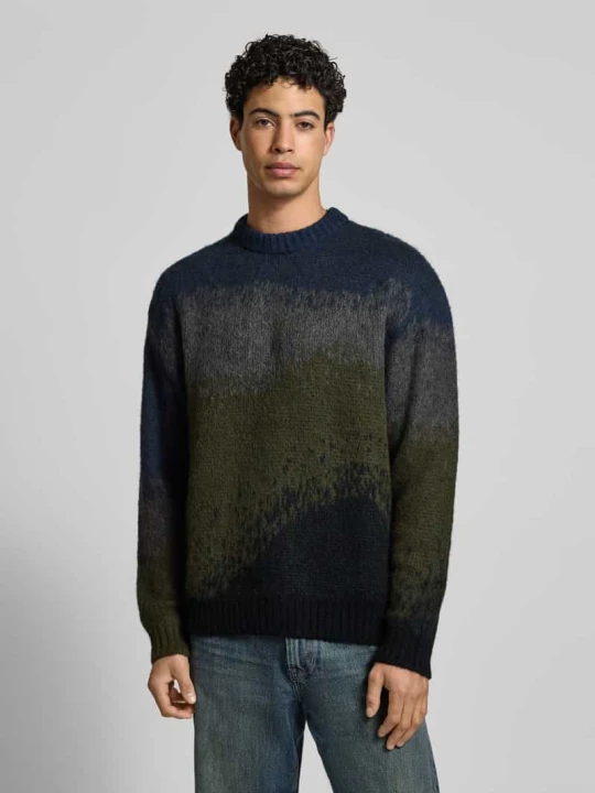 Zdjęcie produktu Sweter dzianinowy z okrągłym dekoltem model „TINLEY” Carhartt WIP Oliwkowy
