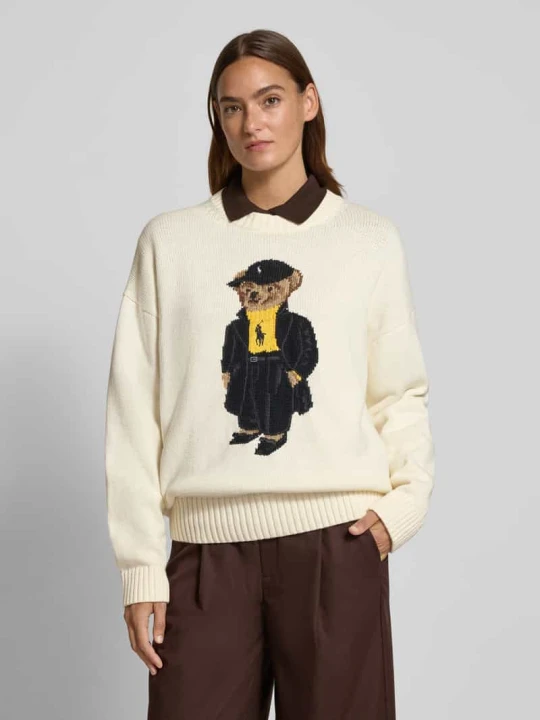 Zdjęcie produktu Sweter z dzianiny z okrągłym dekoltem Polo Ralph Lauren Écru melanż