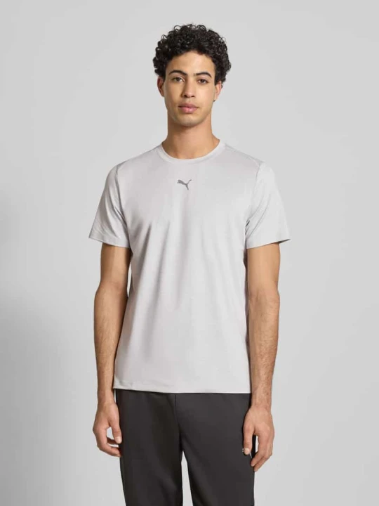 Zdjęcie produktu damski t-shirt o kroju regular fit z okrągłym dekoltem Puma Jasnoszary melanż