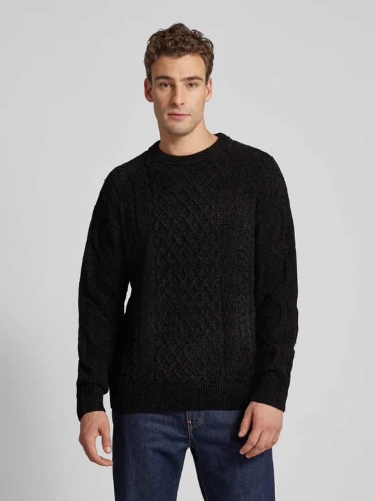 Zdjęcie produktu Sweter z dzianiny z okrągłym dekoltem Scotch & Soda Czarny
