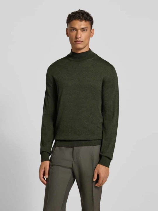 Zdjęcie produktu Sweter z dzianiny z czystej wełny CRUNA Khaki