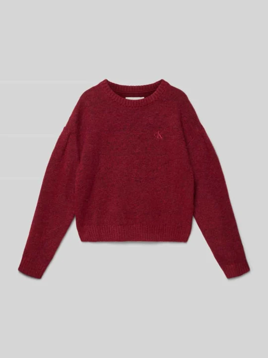 Zdjęcie produktu Sweter z dzianiny z dodatkiem wełny Calvin Klein Jeans Bordowy