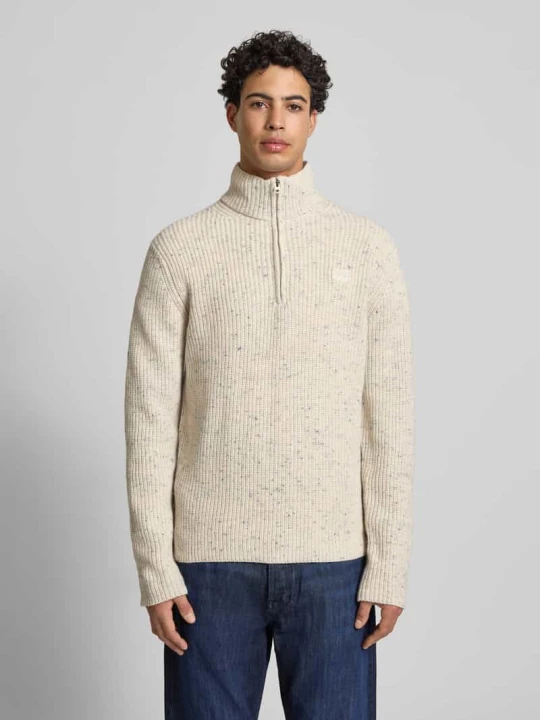 Zdjęcie produktu Sweter z dzianiny z prążkowanymi wykończeniami G-Star Raw Złamany biały