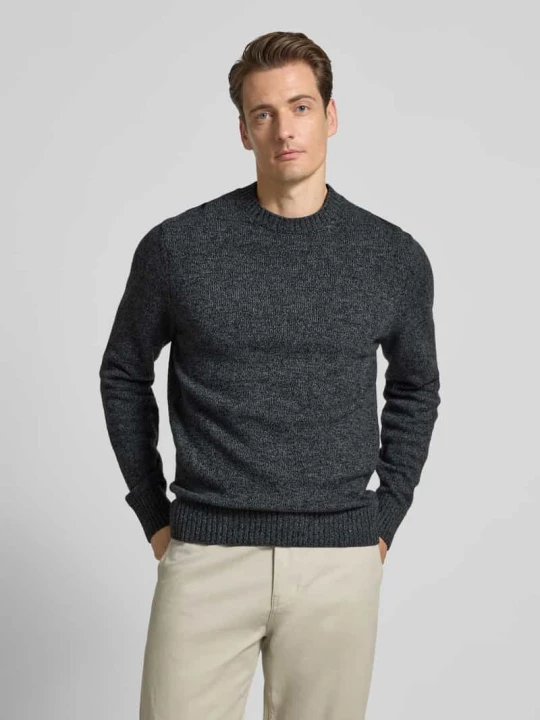 Zdjęcie produktu Sweter z dzianiny o kroju regular fit z mieszanki wełny model „ANTE” Casual Friday Czarny