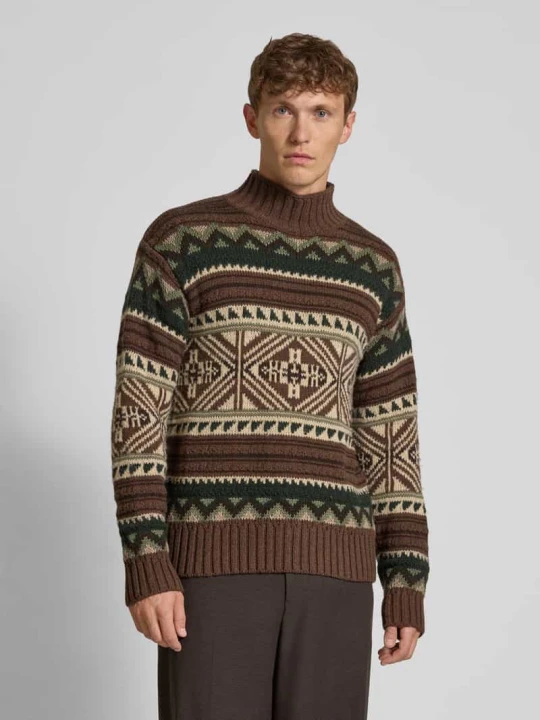 Zdjęcie produktu Sweter o luźnym kroju z dzianiny z mieszanki bawełny i wełny Polo Ralph Lauren Camel