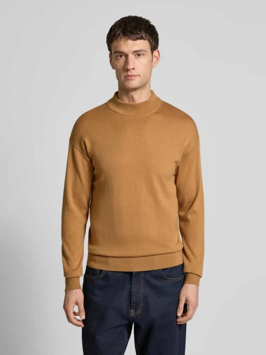 Zdjęcie produktu Sweter z dzianiny z prążkowanymi wykończeniami Scotch & Soda Camel