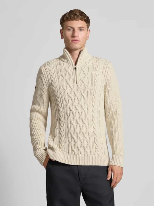 Zdjęcie produktu Troyer o kroju loose fit z prążkowanymi wykończeniami Superdry Złamany biały