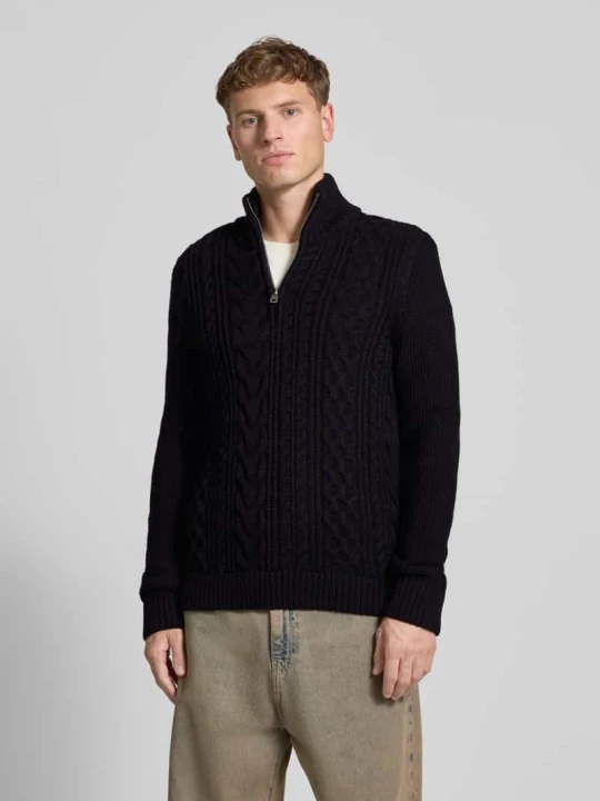 Zdjęcie produktu Troyer o kroju loose fit z prążkowanymi wykończeniami Superdry Ciemnoniebieski