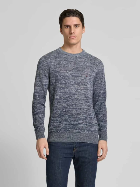 Zdjęcie produktu Sweter z dzianiny z prążkowanymi wykończeniami Tommy Hilfiger Granatowy