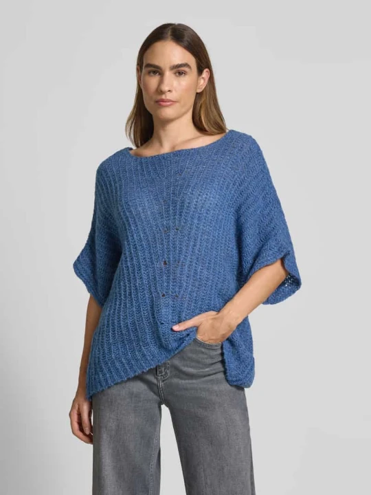 Zdjęcie produktu Sweter z dzianiny o kroju loose fit z dodatkiem wełny i rękawem o dł. 1 / 2 MORE & MORE