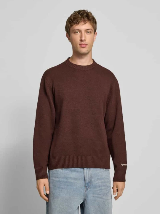 Zdjęcie produktu Sweter z dzianiny z wyhaftowanym logo model ‘NORREBRO’ Jack&Jones Średniobrązowy