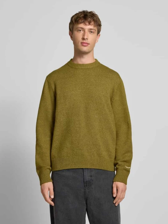 Zdjęcie produktu Sweter z dzianiny z wyhaftowanym logo model ‘NORREBRO’ Jack&Jones Oliwkowy