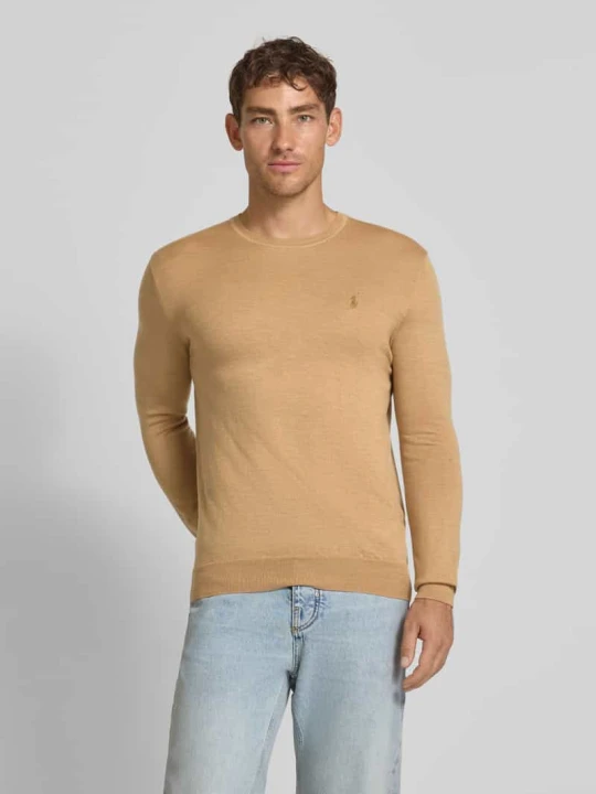 Zdjęcie produktu Sweter z dzianiny z wełny merino Polo Ralph Lauren Camel