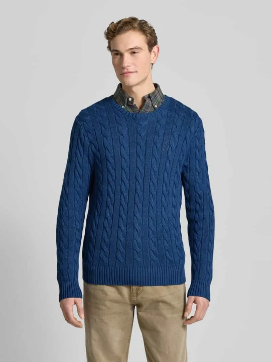 Zdjęcie produktu Sweter z dzianiny z wyhaftowanym logo Polo Ralph Lauren Granatowy