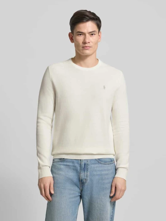 Zdjęcie produktu Sweter z dzianiny z wyhaftowanym logo Polo Ralph Lauren Złamany biały