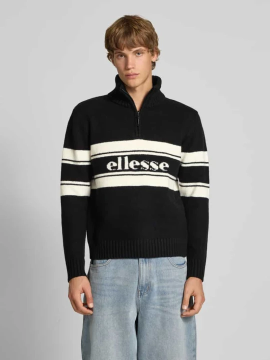 Zdjęcie produktu Sweter z dzianiny z zapinanym kołnierzem model ‘PALLONI’ Ellesse Czarny