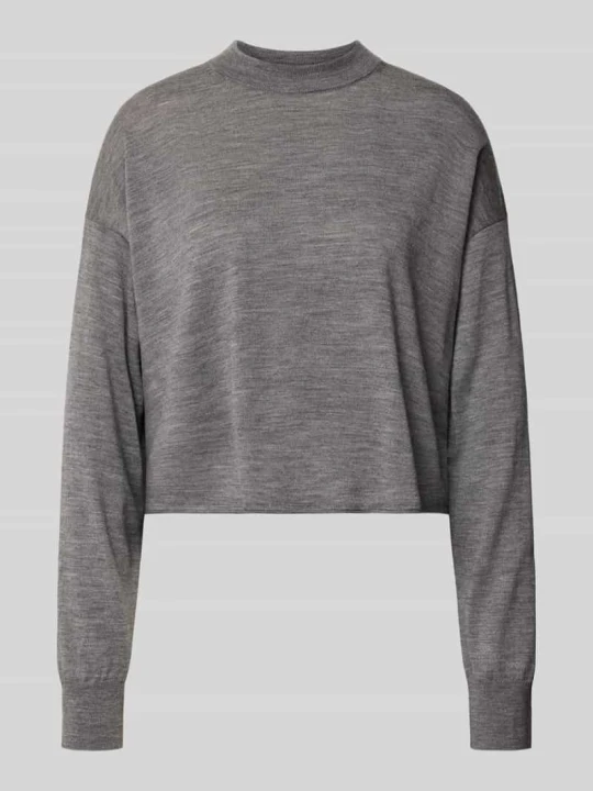 Zdjęcie produktu Sweter z dzianiny z żywej wełny model 'MALESE' Drykorn Ciemnoszary