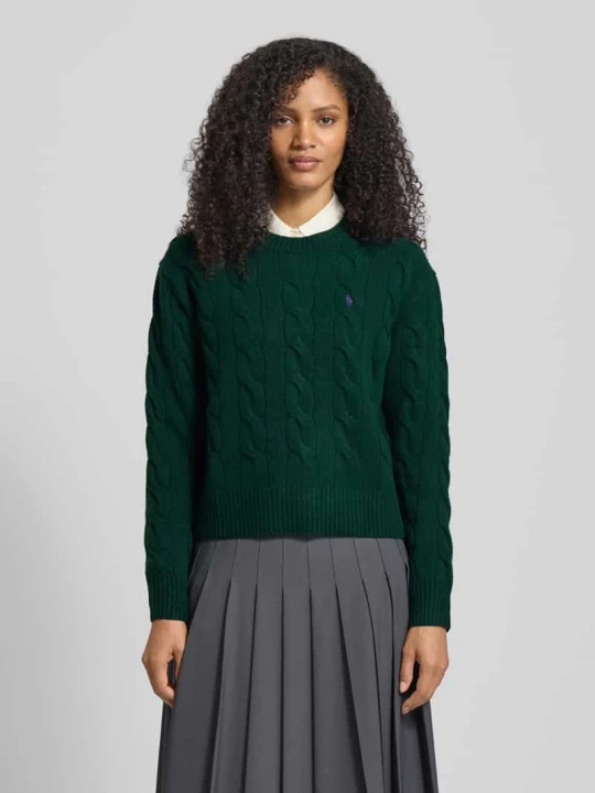 Zdjęcie produktu Sweter dzianinowy z mieszanki wełny i kaszmiru, krój regular fit Polo Ralph Lauren Zielony