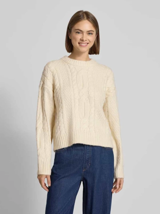 Zdjęcie produktu Sweter z dzianiny ze ściegiem warkoczowym model ‘INES’ Levi's Écru