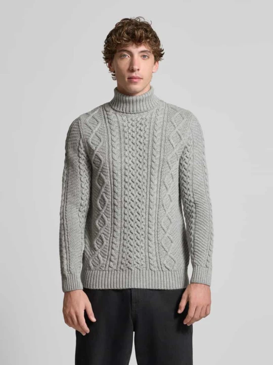 Zdjęcie produktu Sweter z golfem z dodatkiem wełny Model 'Jacob' Superdry Jasnoszary