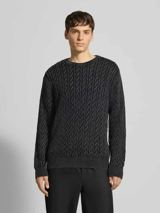 Zdjęcie produktu Sweter z dzianiny ze ściegiem warkoczowym model ‘PRESIDIO’ Levi's Czarny