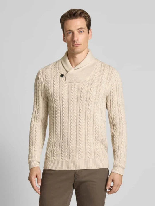 Zdjęcie produktu Sweter z dzianiny ze stójką Jack&Jones Beżowy