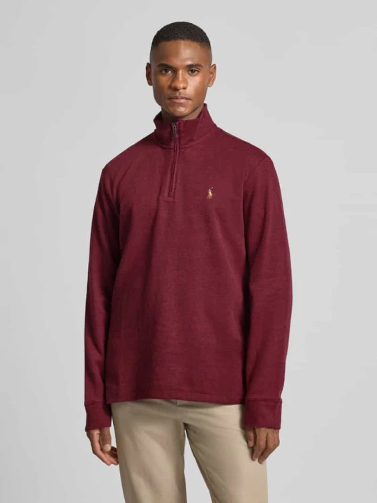 Zdjęcie produktu Sweter z dzianiny ze stójką Polo Ralph Lauren Ciemnoczerwony