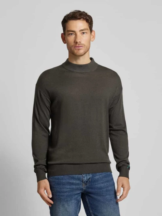 Zdjęcie produktu Sweter z dzianiny ze stójką Scotch & Soda Grafitowy