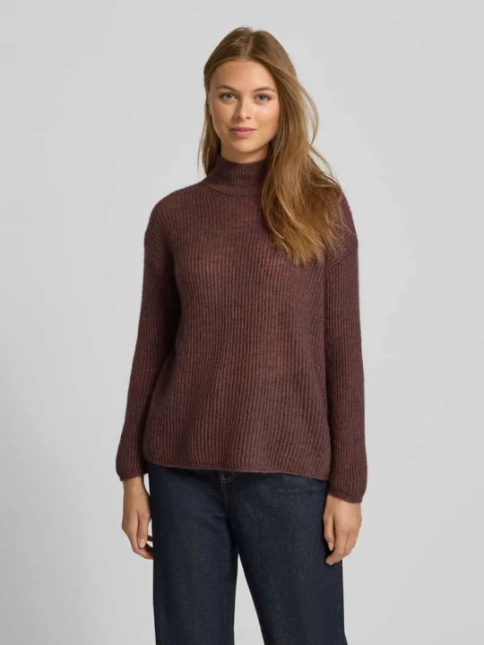 Zdjęcie produktu Sweter z golfem Comfort Fit z dodatkiem wełny model „TENNA” MM By Max Mara Oberżynowy