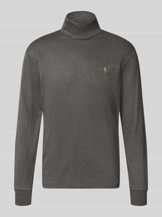 Zdjęcie produktu sweter z golfem o kroju regular fit z czystej bawełny Polo Ralph Lauren Ciemnoszary