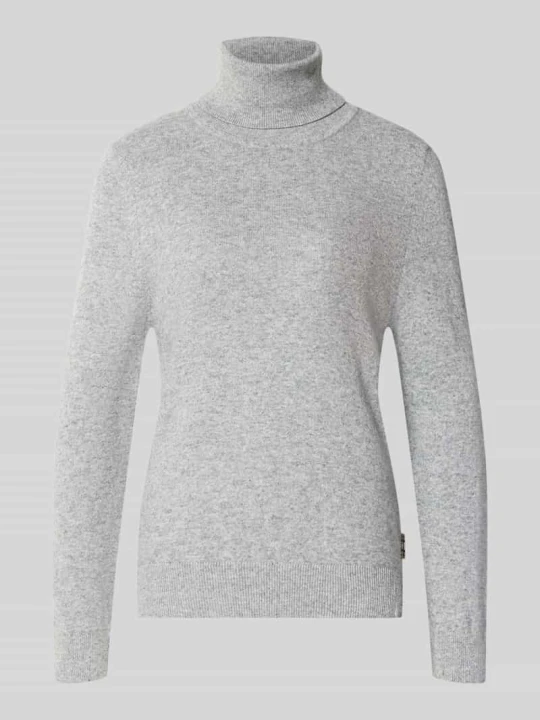 Zdjęcie produktu Sweter z golfem o kroju regular fit z mieszanki wełny i bawełny Barbour Jasnoszary