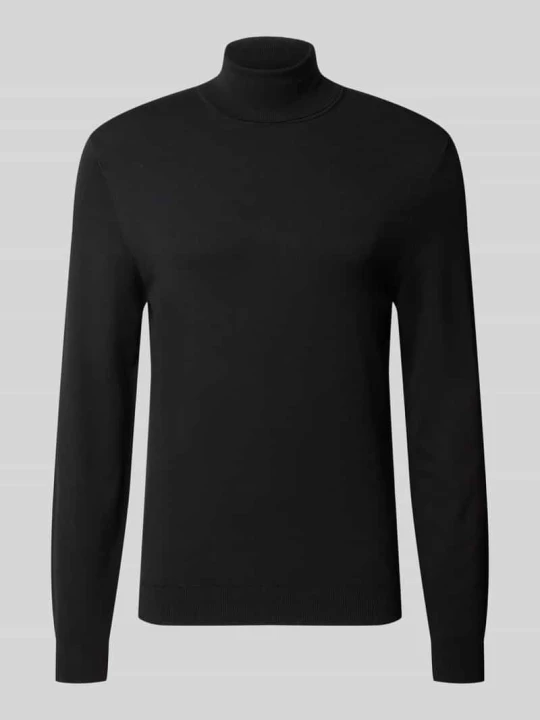 Zdjęcie produktu Sweter z golfem o kroju slim fit z mieszanki wiskozy MCNEAL Czarny