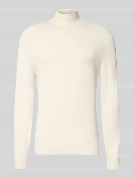 Zdjęcie produktu Sweter z golfem o kroju slim fit z mieszanki wiskozy MCNEAL Złamany biały melanż