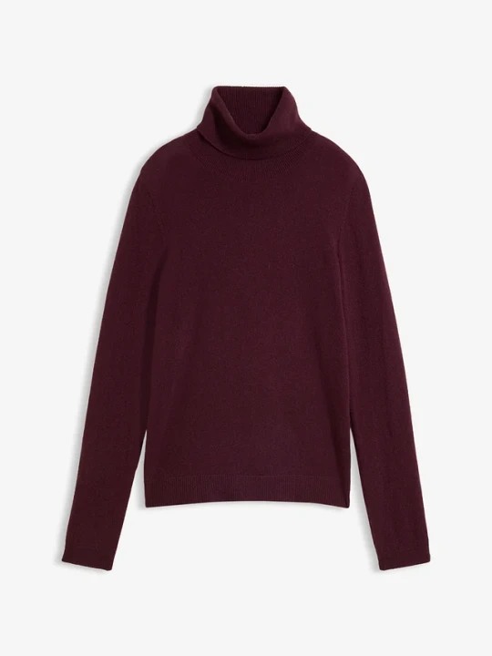 Zdjęcie produktu Sweter z golfem z miękkiej mieszanki kaszmiru wysokiej jakości Good Cashmere Standard® BonPrix czerwony