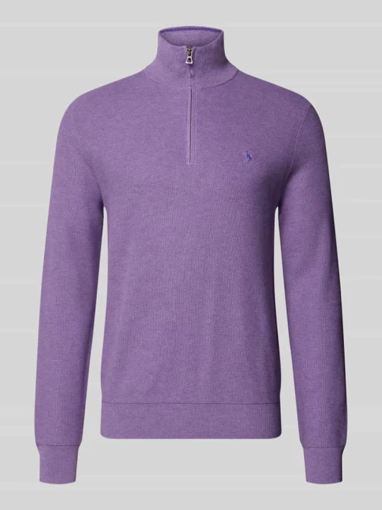 Zdjęcie produktu Sweter z Half Zip, kołnierz zapinany Polo Ralph Lauren Jasnofioletowy