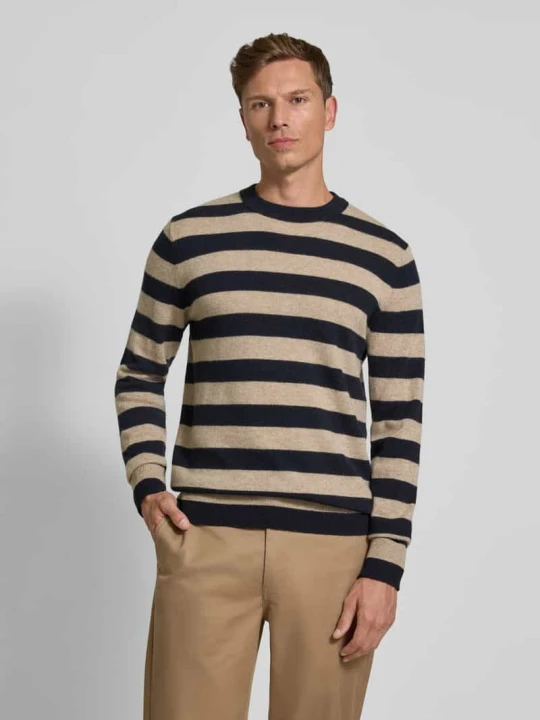 Zdjęcie produktu Sweter z kaszmiru z okrągłym dekoltem FTC Cashmere Granatowy
