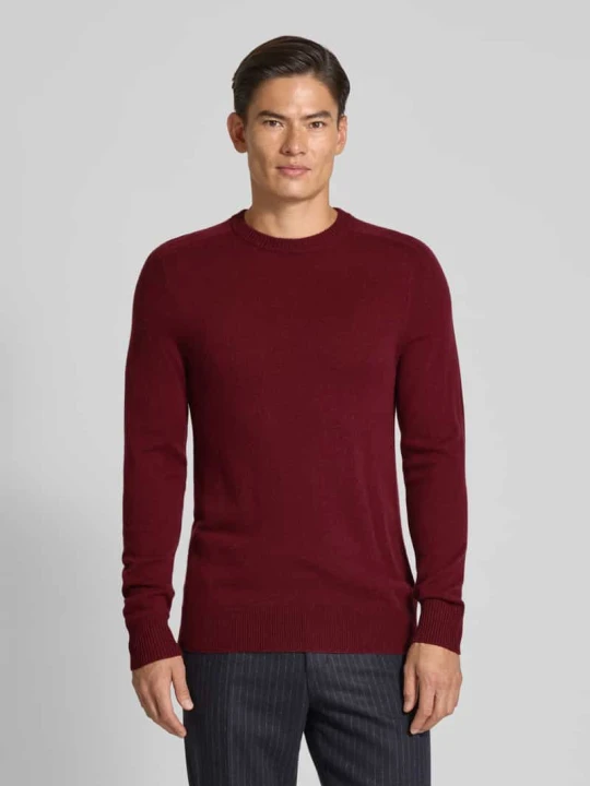 Zdjęcie produktu Sweter z kaszmiru z okrągłym dekoltem FTC Cashmere Bordowy