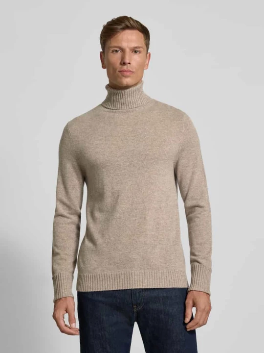 Zdjęcie produktu Sweter z kaszmiru z wywijanym kołnierzem FTC Cashmere Beżowy