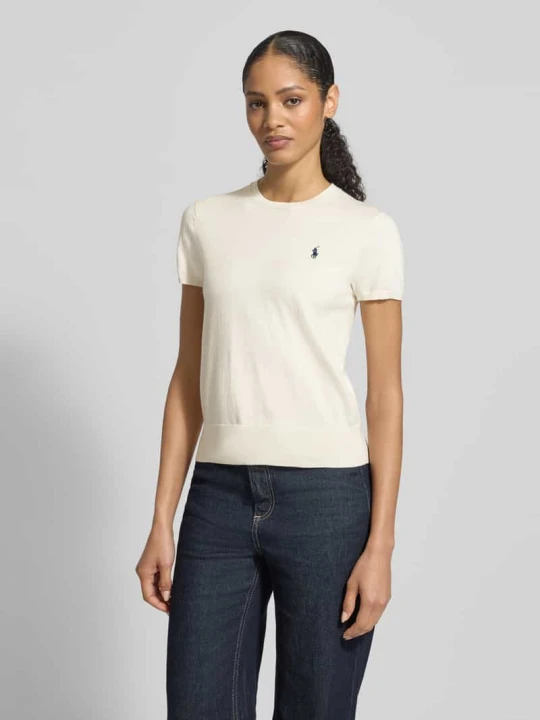Zdjęcie produktu Krój regular fit sweter z krótkim rękawem z mieszanki bawełny Polo Ralph Lauren Złamany biały