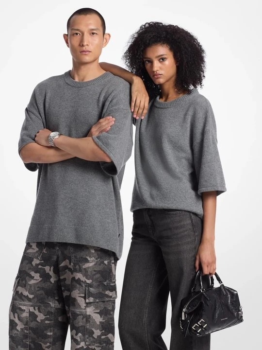 Zdjęcie produktu Sweter z krótkim rękawem z mieszanki wełny i kaszmiru Michael Kors