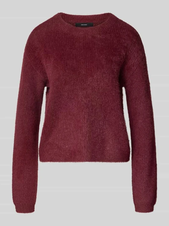 Zdjęcie produktu Sweter z miękkim efektem struktury Vero Moda Ciemnoczerwony