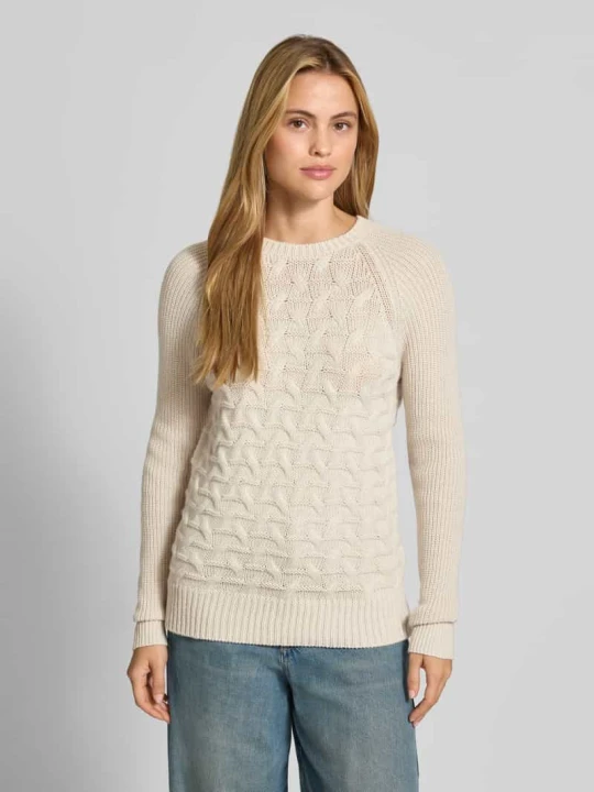 Zdjęcie produktu Sweter z mieszanka żywej wełny w imitacja dzianiny Armani Exchange Piaskowy