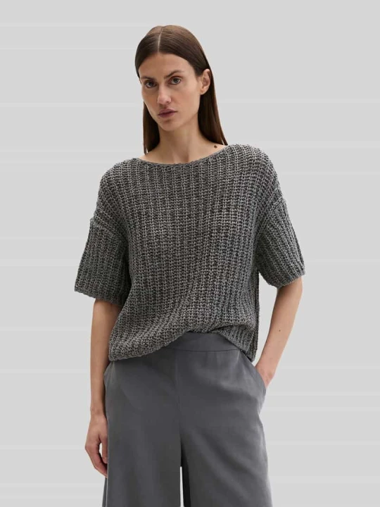 Zdjęcie produktu Sweter z mieszanki bawełny o kroju relaxed fit Marc O'Polo Ciemnoszary
