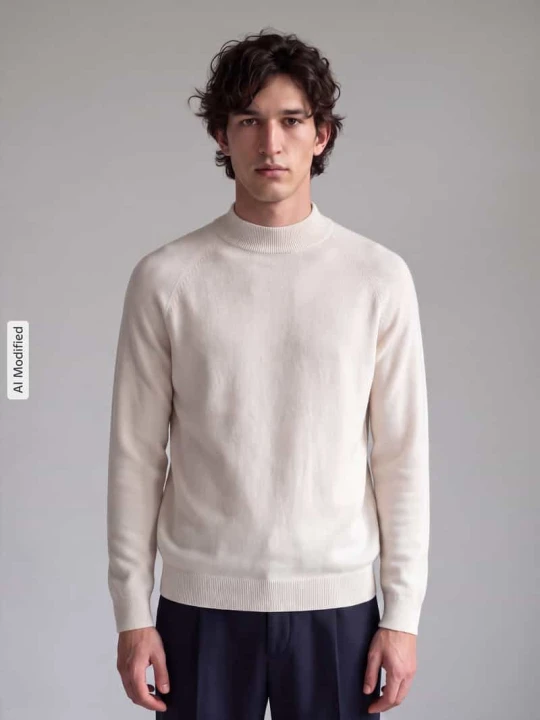 Zdjęcie produktu Sweter z mieszanki bawełny w kroju regular fit model 'Tito-M' Strellson Złamany biały