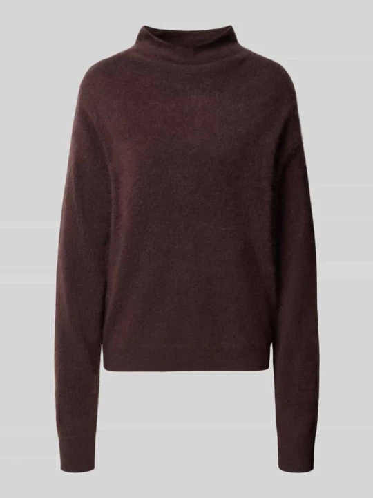 Zdjęcie produktu Sweter z mieszanki wełny i kaszmiru z golfem typu mock neck Boss Ciemnobrązowy