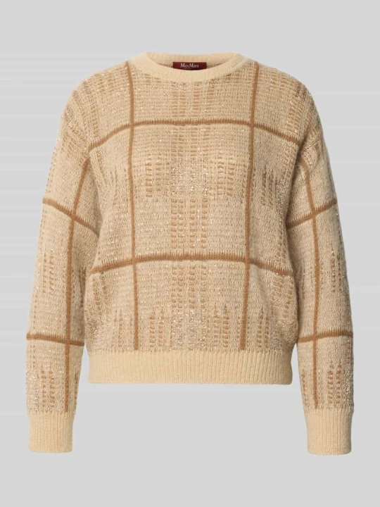 Zdjęcie produktu Sweter z mieszanki wełny i moheru oraz kaszmiru Max Mara Beżowy